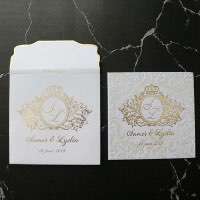 Embossing Invitation Card With Paper Box Elegant Invitation Card Customized